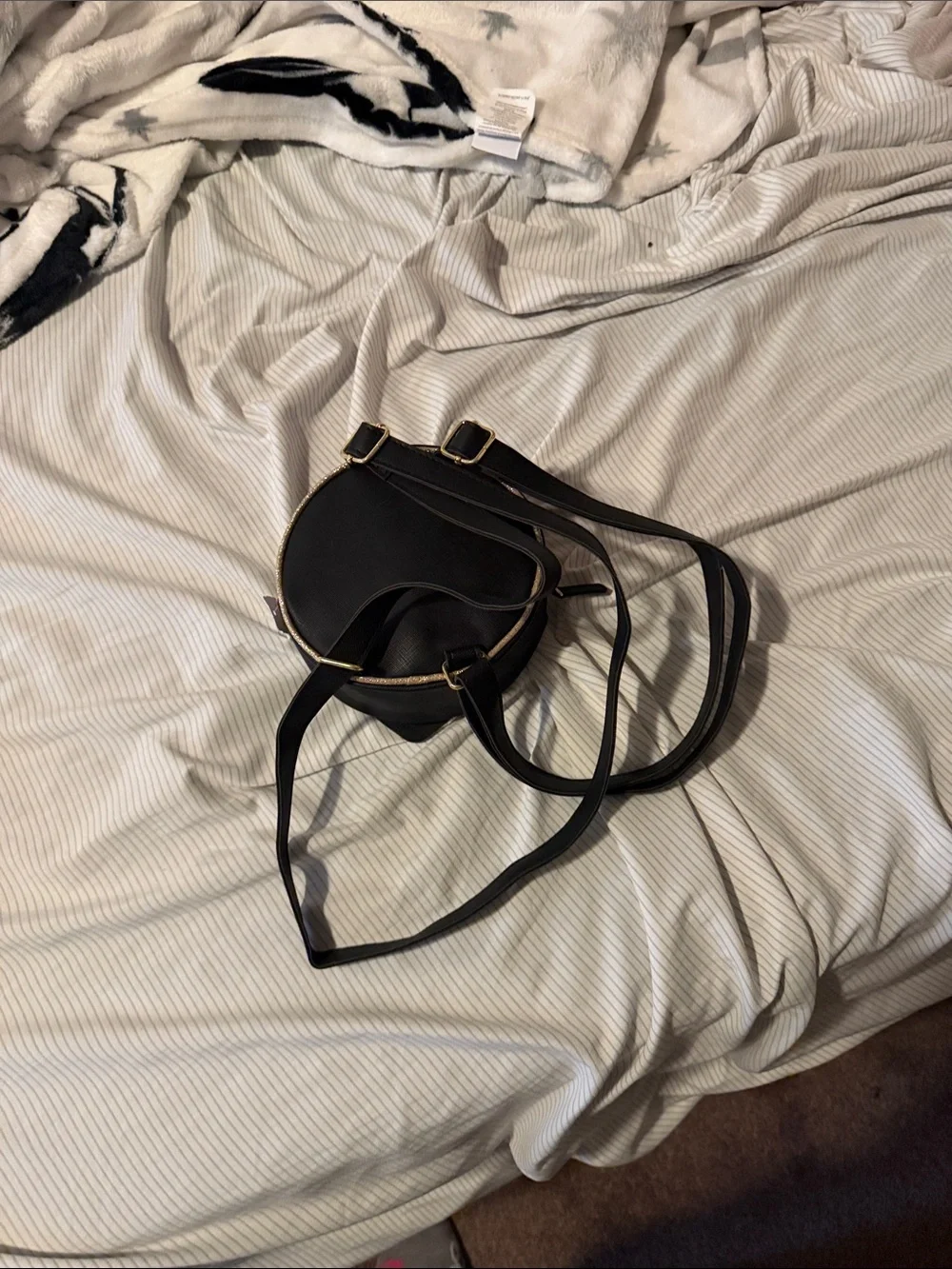 Bath & Body Works Black and Gold Bee Mini Backpack